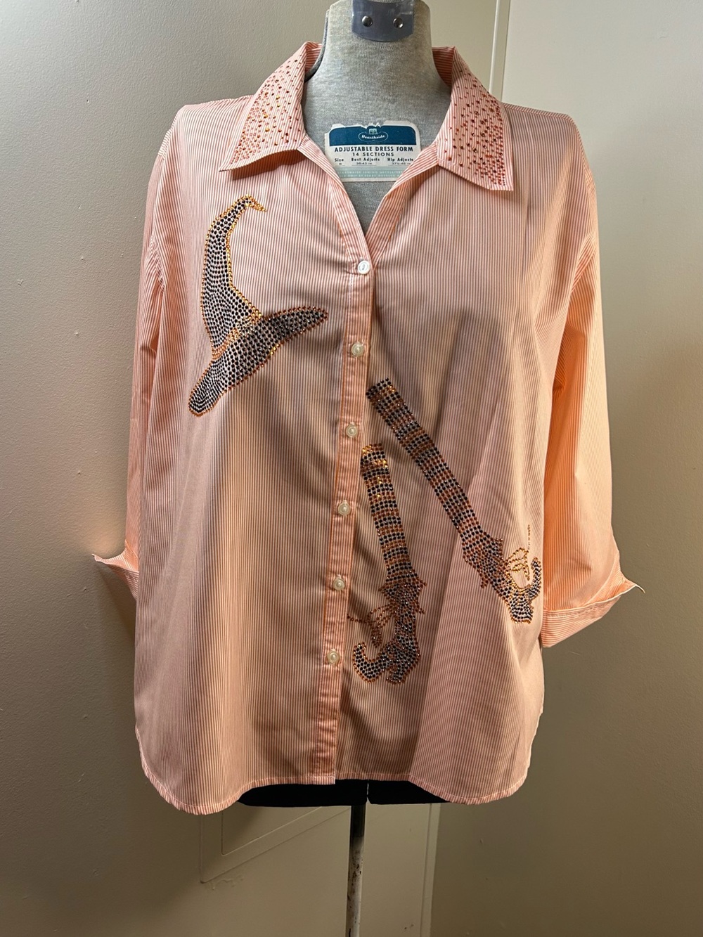 Orange “Witch” Button Up Shirt
